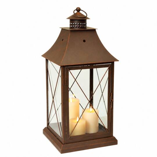Copper Metal Lantern Set, 11.5", 17" & 24"